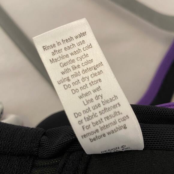 Athleta Tankini Top Womens Small Racer Back Multicolor Abstract Print Molded Cup - Picture 9 of 11